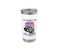 I'm Ready To Crush 6th Grade Monster Truck Back to School Vaso térmico de acero inoxidable de doble pared