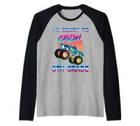 I'm Ready To Crush 8th Grade Monster Truck Back to School Camiseta Manga Raglan