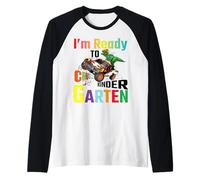 I'm Ready to Crush Kindergarten Boys Back to School Dinosaur Camiseta Manga Raglan