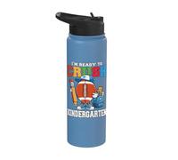 I'm Ready To Crush Kindergarten Football Boys Back to School Stainless Steel Insulated Water Bottle
