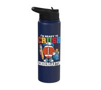 I'm Ready To Crush Kindergarten Football Boys Back to School Stainless Steel Insulated Water Bottle