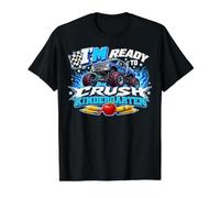 I'm Ready to Crush Kindergarten Monster Truck Boys Kids Camiseta gráfica económica, Hombre, Negro, M