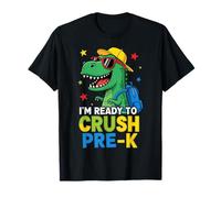 I'm Ready to Crush Pre K Dinosaur 1er Día de Prek School Boy Camiseta