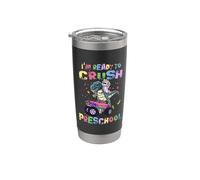 I'm Ready To Crush Preschool Unicorn Dinosaur Monster Truck Vaso térmico de acero inoxidable de doble pared