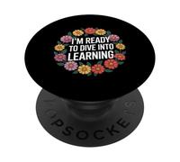 I'm Ready To Dive Into Learning Estudiante de motivación - PopSockets PopGrip Adhesivo