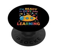 I'm Ready To Dive Into Learning Estudiante de motivación - PopSockets PopGrip Adhesivo