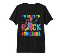 I'm Ready To Rock 4th Grade Guitar Back To School Camiseta Premium