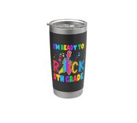 I'm Ready To Rock 5th Grade Guitar Back To School Vaso térmico de acero inoxidable de doble pared