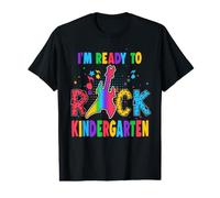 I'm Ready To Rock Kindergarten Guitar Back To School Camiseta gráfica económica