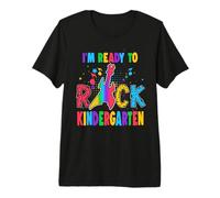 I'm Ready To Rock Kindergarten Guitar Back To School Camiseta Premium