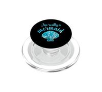 Im Really A Mermaid - Disfraz Divertido para Fiesta de cumpleaños para Mujeres y niños PopSockets PopGrip para MagSafe