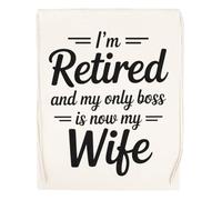 Im Retired And My Only Boss Is Now My Wife Bolsa De Compras Shopping Bag Beige