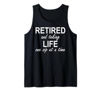 Im Retired and Taking Life One Sip at a Time Retirement Wine Camiseta sin Mangas