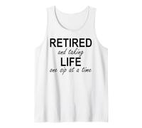 Im Retired and Taking Life One Sip at a Time Retirement Wine Camiseta sin Mangas