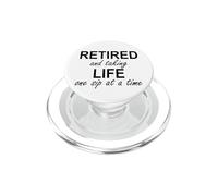 Im Retired and Taking Life One Sip at a Time Retirement Wine PopSockets PopGrip para MagSafe