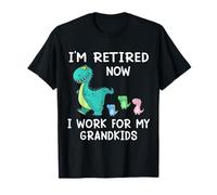 I'm Retired Now I Work For My Grandkids Dinosaurio Camiseta