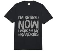 I'm Retired Now I Work For My Grandkids Funny Grandpa Quotes Comfort Colors Adult Heavyweight T-Shirt