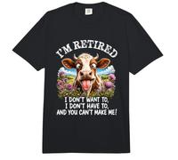 I'm Retired You Can't Make Me Funny Cow Cute Farm Animal Comfort Colors Adult Heavyweight T-Shirt