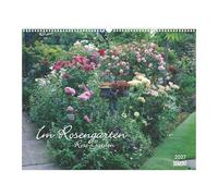 Im Rosengarten 2027: Wandkalender 52x42,5 cm mit 12 romantischen Gartenmotiven und 3-sprachigem Kalendarium