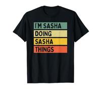 I'm Sasha Doing Sasha Things - Cita Personalizada Divertida Camiseta gráfica económica