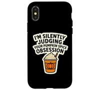 I'm Silently Judging You Pumpkin Spice Obsession - Cita Divertida Carcasa para iPhone X/XS