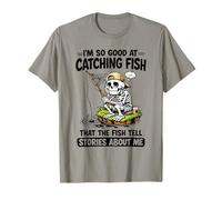 I'm So Good At Catching Fish Funny Skeleton Waiting Fishing Camiseta