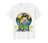 I'm So Good At Catching Fish That The Fish Tell Stories Camiseta gráfica económica, Hombre, Blanco, L