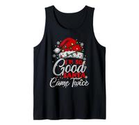 I'm So Good Santa Claus Vino Dos Veces coincidiendo con la Navidad Familiar Camiseta sin Mangas