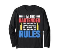I'm The Bartender Rules Funny Bartending Alcoholic Drink Manga Larga