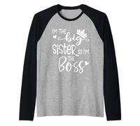 Im The Big Sister Girls Im Not Bossy Im Just Big Sister Boss Camiseta Manga Raglan