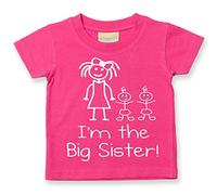 I'm The Big Sister Twins - Camiseta para bebé, disponible en tallas de 0 a 6 meses a 14 a 15 años rosa rosa Talla:14-15 Years