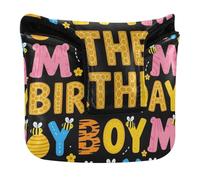 Im The Birthday Boy Bee Honey Family Mallet - Cubierta magnética para cabeza de putter de golf para mazo, cuadrado, impermeable, piel sintética
