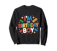 Im The Birthday Boy Building Bricks Decoración de fiesta familiar Sudadera