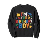 Im The Birthday Boy Building Bricks Decoración de fiesta familiar Sudadera