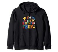 Im The Birthday Boy Building Bricks Decoración de fiesta familiar Sudadera con Capucha