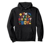 Im The Birthday Boy Building Bricks Decoración de fiesta familiar Sudadera con Capucha