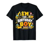I'm The Birthday Boy Construction Dump Truck Excavator Kids Camiseta