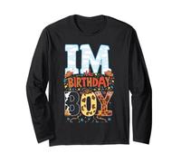 Im The Birthday Boy Cowboy - Decoraciones de fiesta familiar a juego Manga Larga