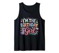 I'm The Birthday Girl Dinosaurio T-Rex Party Family Matching Camiseta sin Mangas