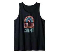 I'm The Bookworm Aunt Boho Rainbow Heart Aesthetic Camiseta sin Mangas