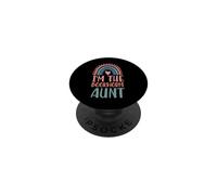 I'm The Bookworm Aunt Boho Rainbow Heart Aesthetic PopSockets PopGrip Adhesivo