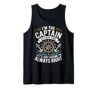 I'm The Captain Assume I'm Always Right Funny Sailing Camiseta sin Mangas