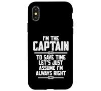 I'm The Captain to Save Time Let's Just Assume I'm Right Carcasa para iPhone X/XS