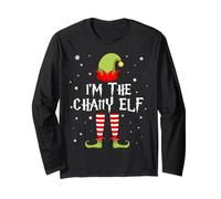 I'm The Chatty Elf Funny Christmas Matching Family Group Manga Larga