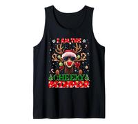 I'm The Cheeky Reindeer Christmas Outfit Funny Xmas Camiseta sin Mangas