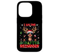I'm The Crafty Reindeer Christmas Outfit Funny Xmas Carcasa para iPhone 14 Pro