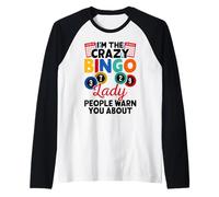 I'm The Crazy Bingo Lady People Warn You About Camiseta Manga Raglan