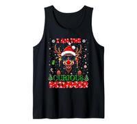 I'm The Curious Reindeer Christmas Outfit Funny Xmas Camiseta sin Mangas