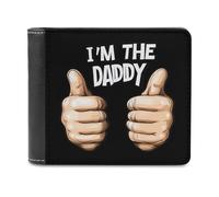 I'm The Daddy - Cartera plegable para hombre con tarjetero de cuero