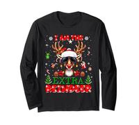 I'm The Extra Reindeer Christmas Outfit Funny Xmas Manga Larga